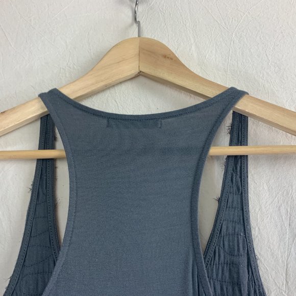 Velvet Racerback Tank with Front Detail in Grey - Picture 6 of 7